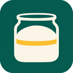 Sourdough mark: a starter jar with a gold band